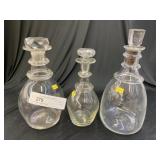 (3) Vintage Stoppered Bottles