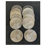 (12) Eisenhower $1 Coins