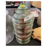 Glass Canister w/ Wooden Apple