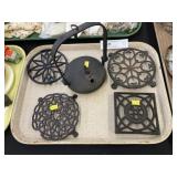 Cast Metal Trivets w/ Fluid Light