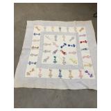 Vintage Bonnet Girl Pattern Quilt