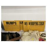 (5) Vintage NOS Cardboard Quarantine Signs