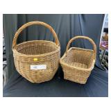 (2) Wicker Woven Baskets