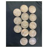 13 Silver Quarters