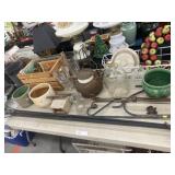 Assorted Planters, Vases, & Tea Pot