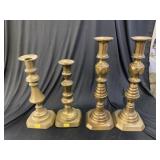4 Brass Candlesticks