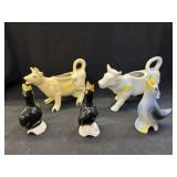 Vintage Cow Creamers w/ Pie Birds