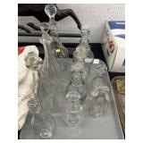 Grouping of Vintage Stoppered Bottles