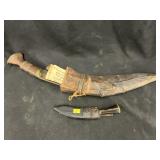 Antique British India Kukri Gurkha Fighting Knife
