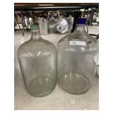 2 Clear Glass Water Bottle