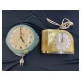 (2) Mid-Century Electric Clocks