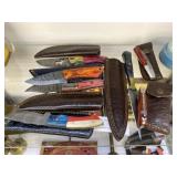 Grouping of Handcrafted Damascus Blade Knives
