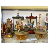 Swiss Music Boxes w/ Carved Wood Figure