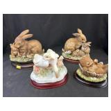 4 Home Interior Porcelain Figurines