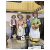 (4) Home Interior Porcelain Figurines