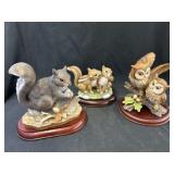 3 Home Interior Porcelain Figurines