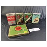 (5) Vintage Tobacco Tins