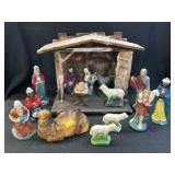 Vintage Composition Nativity Scene