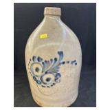 Blue Slip-Decorated Storage Jug
