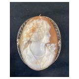 14K Cameo Pin