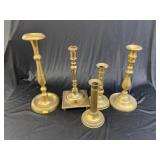 (5) Brass Candlesticks