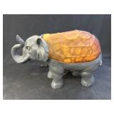 Slag Glass Elephant-Form Accent Light
