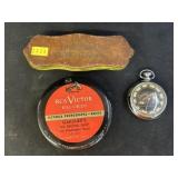 Vintage Record Cleaners w/ Pocket Watch