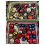 2 Boxes of Mercury Glass Ornaments