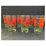 (6) Poinsettia Peanut Butter Glasses