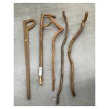 Root Wood and Wood Crafted Walking Sticks