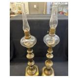 (2) Brass Base Fluid Lights