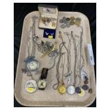 Tray Lot of Assorted Costume Jewelry