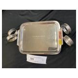 Sterling Silver Tray w/ Napkin Rings