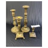 (4) Brass Candlesticks