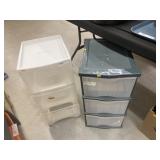 2 Plastic Storage Boxes