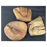 (3) Yankee Gloves: Dimaggio, Berra, & Rizzuto