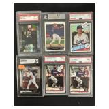 6 Graded Baseball Cards