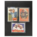 Johnny Unitas & 1960 Frank Gifford Cards Etc.