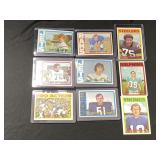 (9) 1972 Football Stars & Rookies
