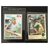 1971 & 73 Reggie Jackson Cards