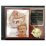 Mike Schmidt Autographed Plaque Phillies