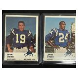 1961 Fleer Johnny Unitas & Lenny Moore