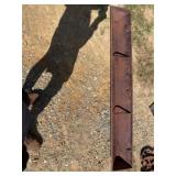 Long Rectangular Rusted Metal Trough
