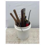 Hand Tools in Plastic Bucket