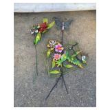 Painted Metal Garden Ornaments