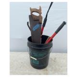 Hand Tools With Black Plastic Bucket