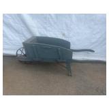 Wooden Wheelbarrow with Metal Wheel