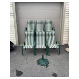 Patio Set With 4 Sling Chairs And Table