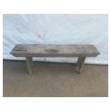 Rustic Wooden Bench with Mortis Legs