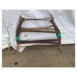 Handmade Wooden Bow Saw with Iron Hardware
